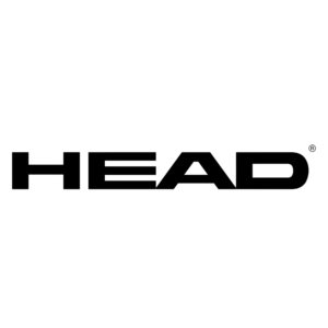 Das schwarze Logo der Sportmarke HEAD auf weißem Hintergrund.