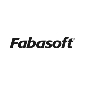 Das schwarze Fabasoft Logo mit Registrierungszeichen auf weißem Hintergrund.