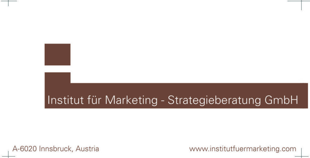 Braunes Firmenlogo des Instituts für Marketing - Strategieberatung GmbH aus Innsbruck.
